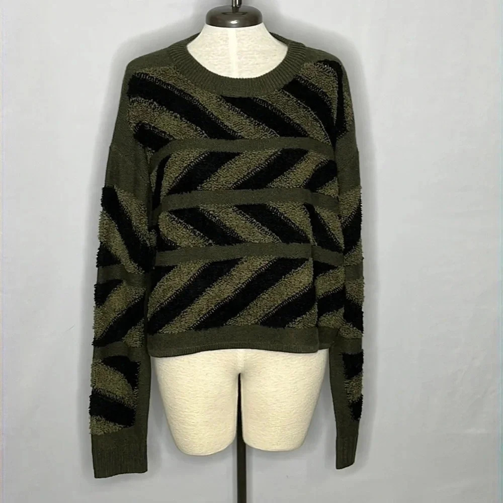 Public School Cropped Wool Blend Oversized Sweater - NWOT - Size Large